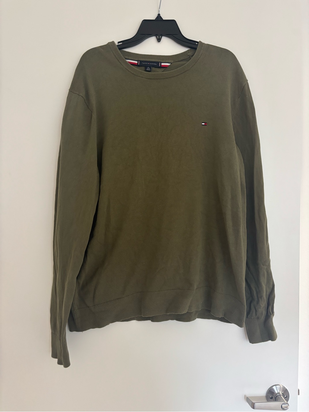 Tommy Hilfiger Olive Green Crewneck Sweatshirt - Men